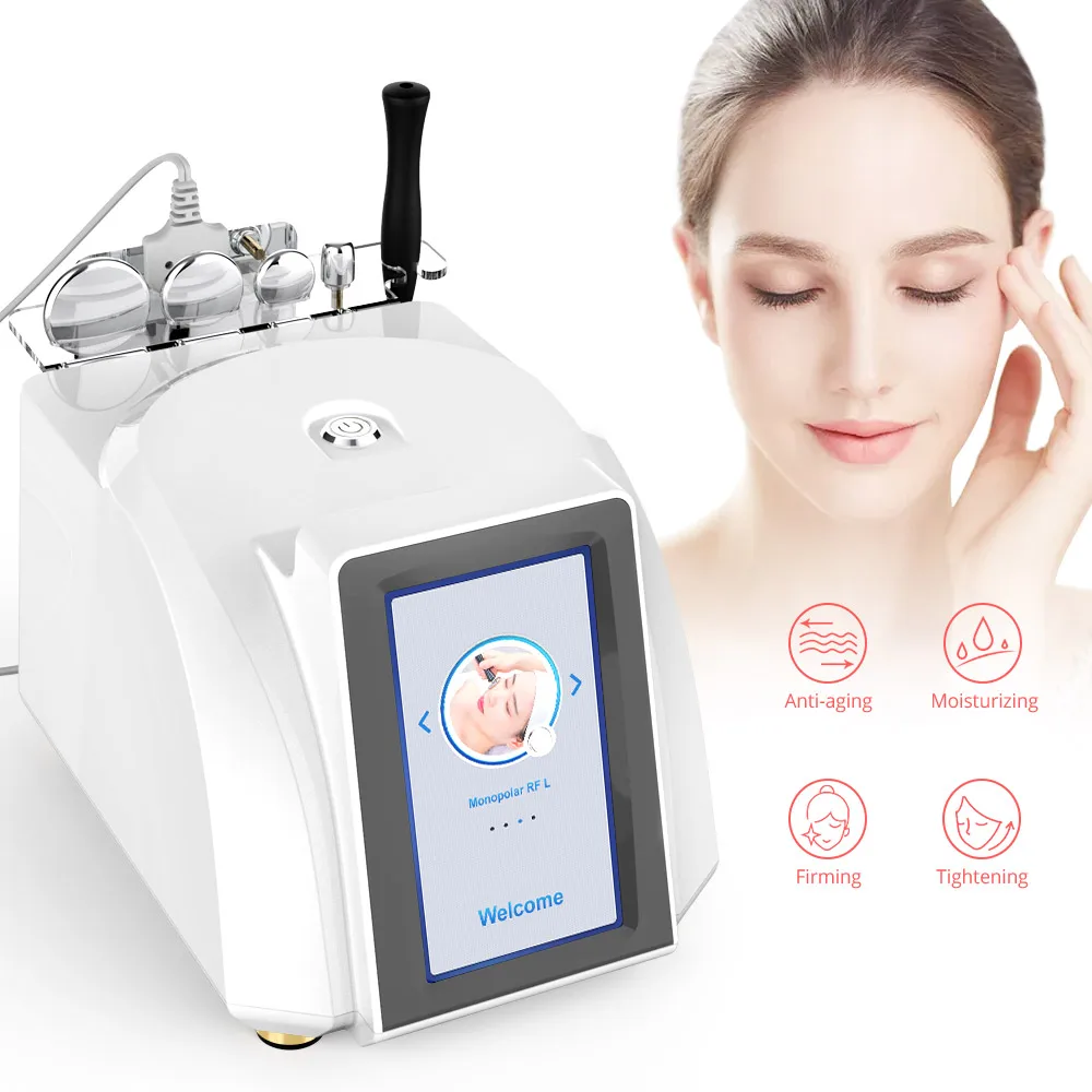 Monopolar RF Radio Frequency Facial Machine Skin Tightening Wrinkle Remover Face Lift 4 Tips Beauty Device