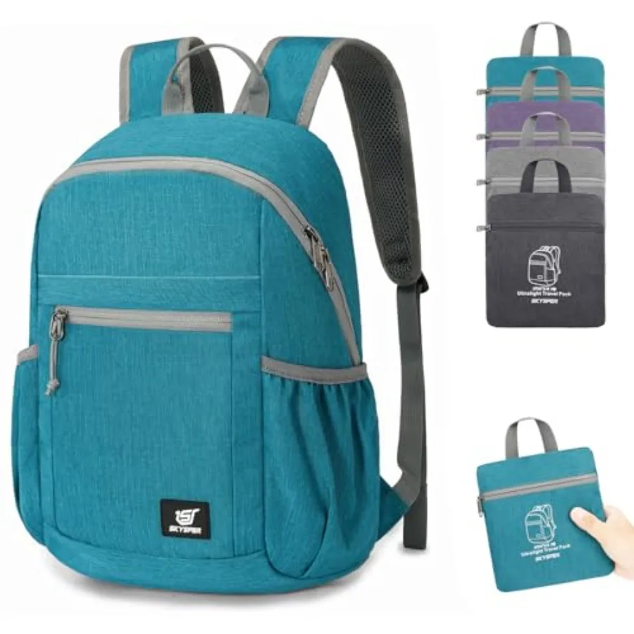 

Anti Theft Hiking Backpack 18L RFID Packable Travel Daypack Lightweight Foldable Back Pack for Walking Daytrip