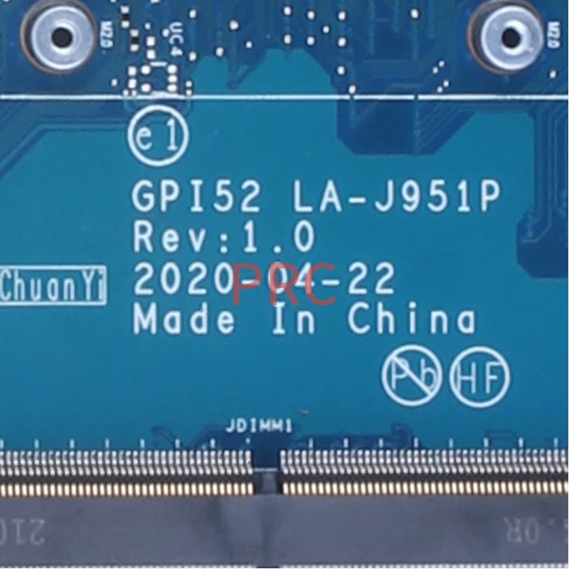 For HP 15-DA 15T-DA Laptop Motherboard GPI52 LA-J951P i3-1005G1 i5