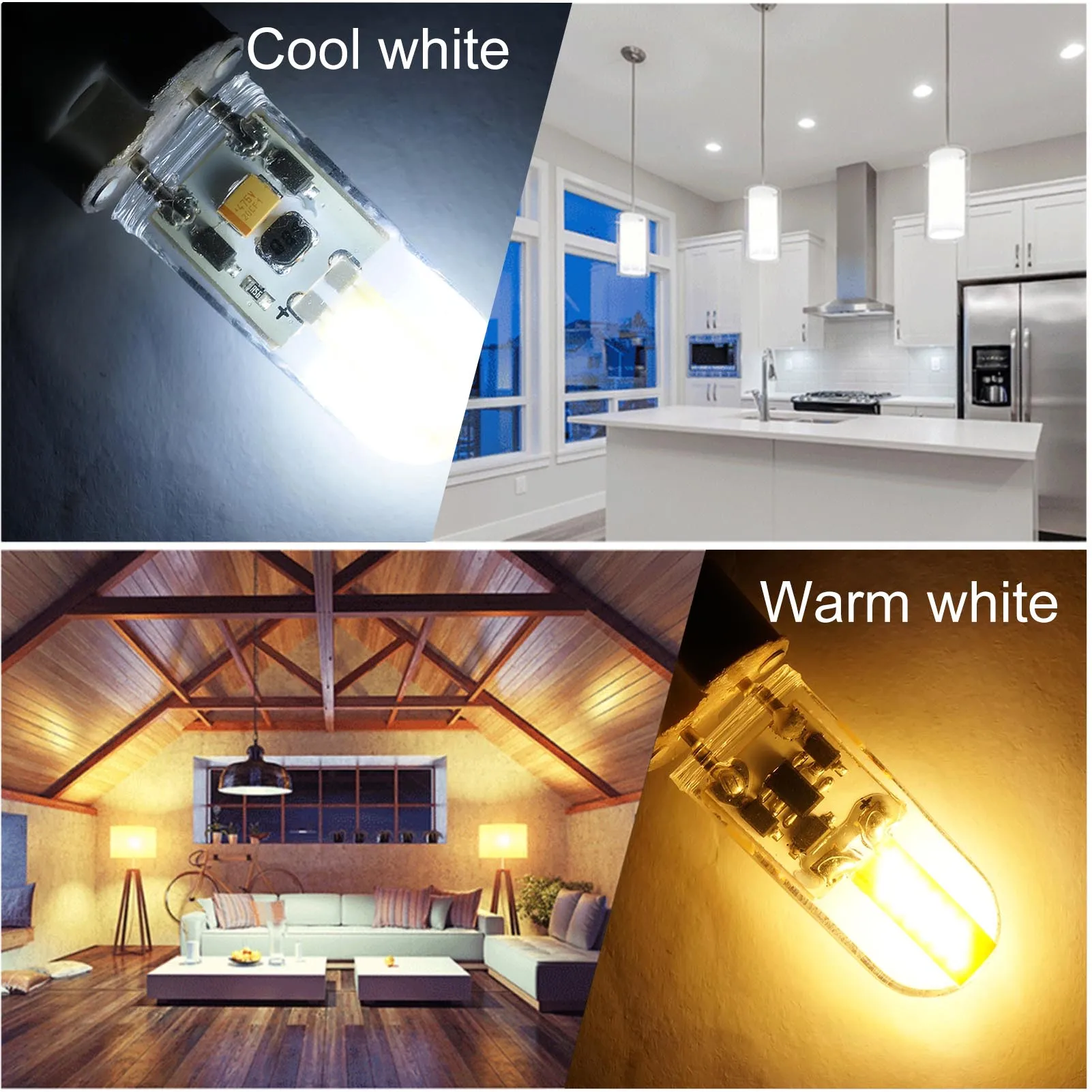 GY6.35 LED Bulb Bi-Pin Socket 3W LED Bulb Eye Protection Light AC/DC 12V 360 Degree Beam Angle Replace 30W Halogen Bulb