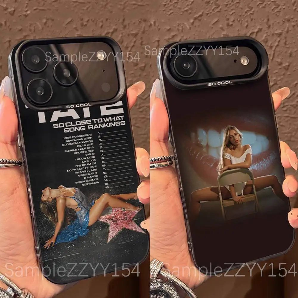 

T-Tate Mcrae So Close To What Phone Case For IPhone 15,16,17,13,14,11,12,Pro,Max,Plus,E,Air,Mini Gray Matte Shockproof Cover