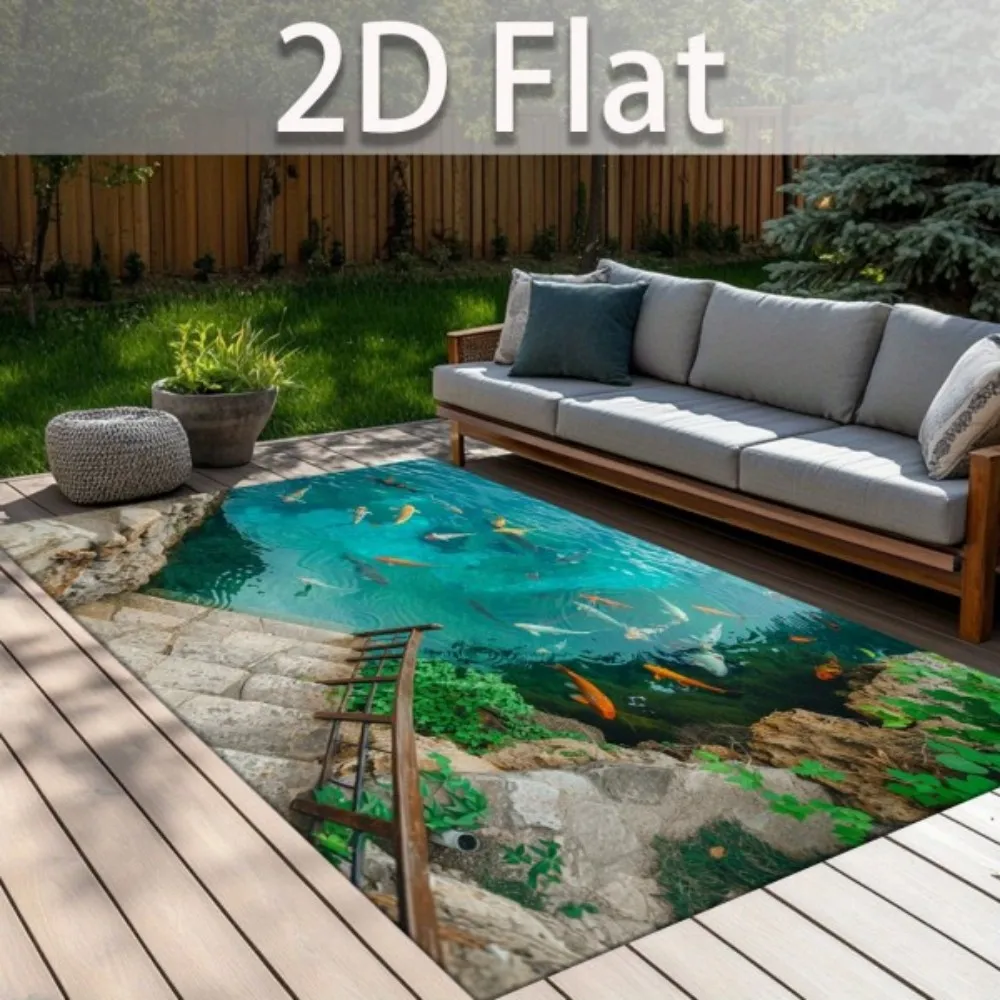 Tiger Lotus Pond Carpet Living Room Large Rug Animal Flower Bedroom Decor Artistic Area Rugs Sofa Floor Mat Home New