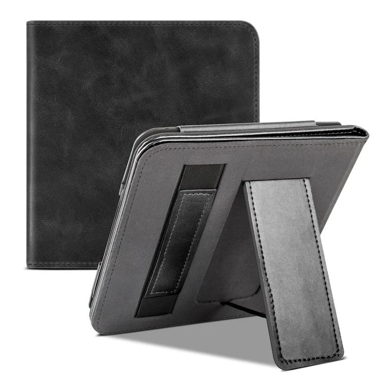 LX0B Hand Rest Bracket Protective Cover for Kobo 2 2021 Tablet Case Ebook Reader Shockproof PU Leather for S