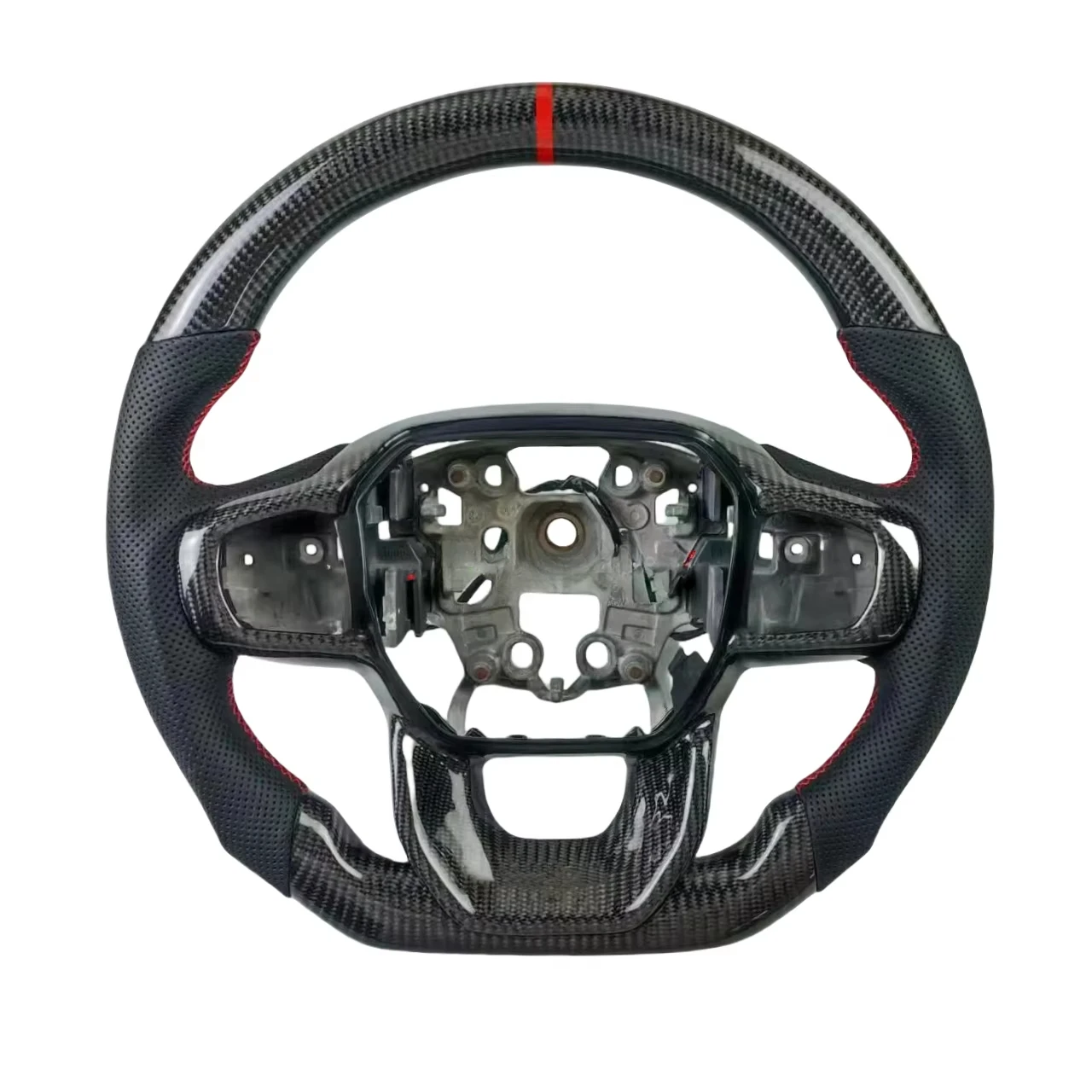 

Ford Ranger wildtrack Everest Raptor custom D-shaped flat bottom carbon fiber leather steering wheel
