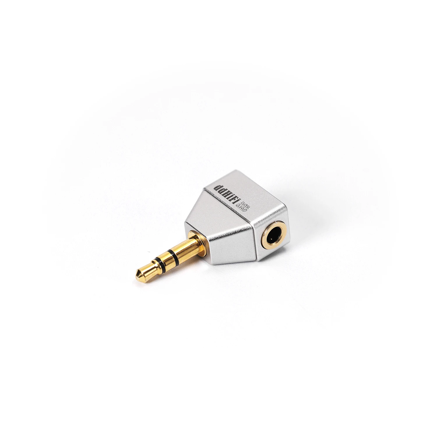 DDHIFI DJ35L Compact 3.5mm L-Shaped Adapter with Silver-Plated OCC Wiring & Optimized Compact Design