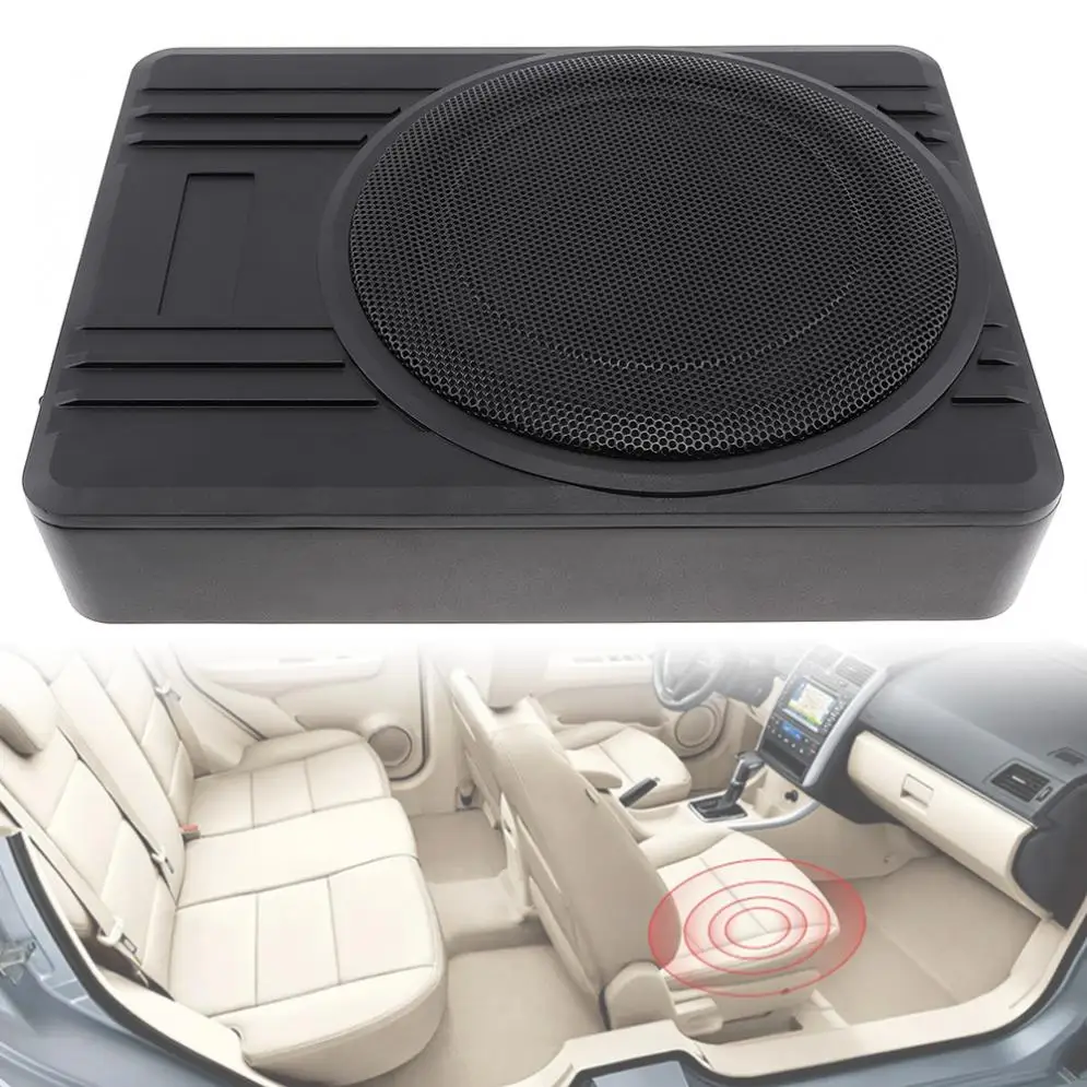 202510   Subwoofer ultrasottile per auto in pollici Ative Power Subwoofer automatico sottile Subwoofer per auto sottile con amplificatore di potenza grande 12V