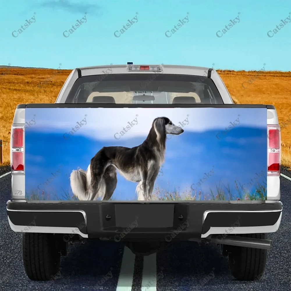 

Салюки животное собака грузовик задняя дверь наклейка наклейка виниловая печать высокой четкости графика подходит для пикапов устойчивая к атмосферным воздействиям