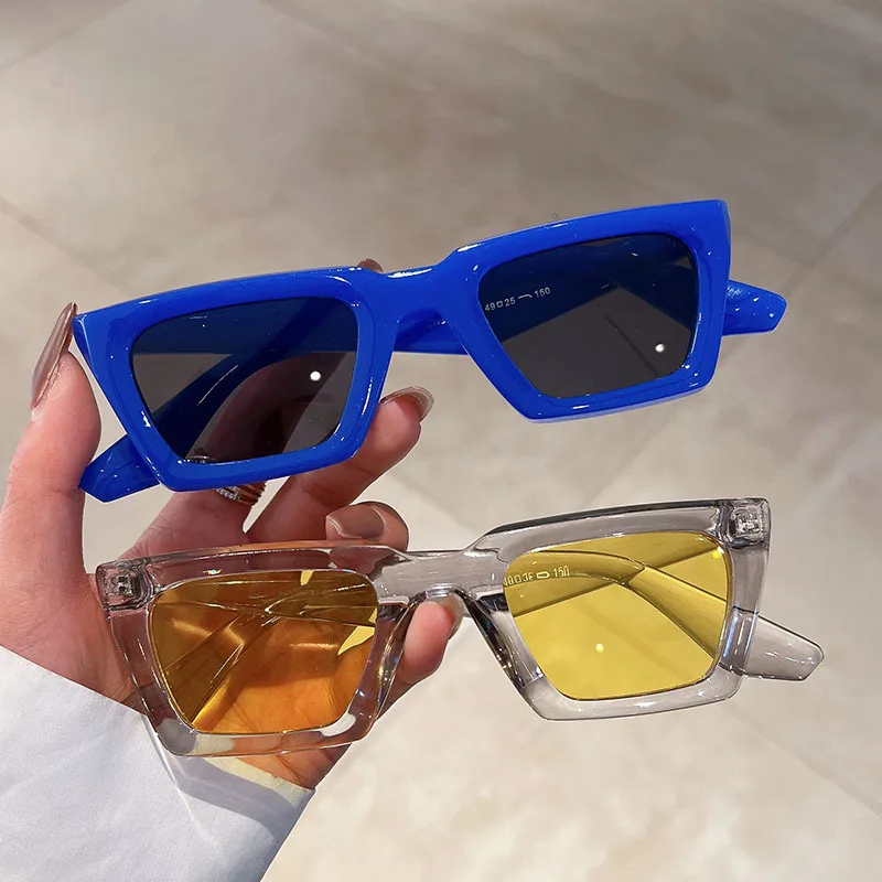 Gafas de sol clásicas de diseñador de marca de lujo para mujer y hombre, anteojos de sol clásicos a la moda, gafas de sol cuadradas de tendencia, gafas Punk UV400