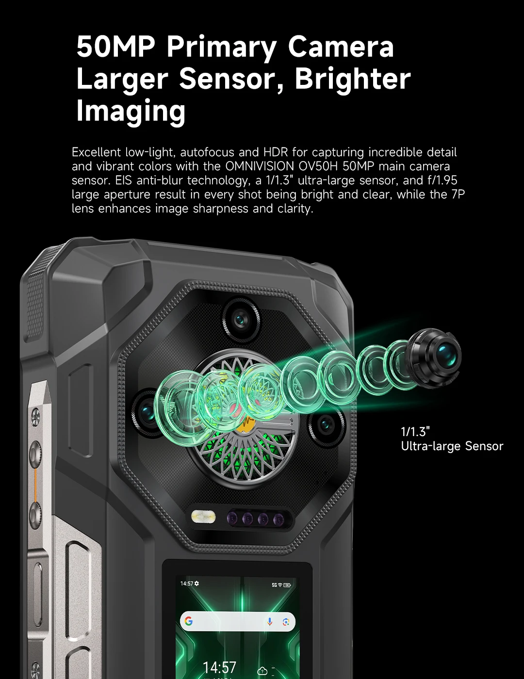 Ulefone Armor 33 Pro 5G Rugged Phone Smartphone Android 14 32GB+512GB 25500mAh Night Camera 64MP NFC Loud Speaker
