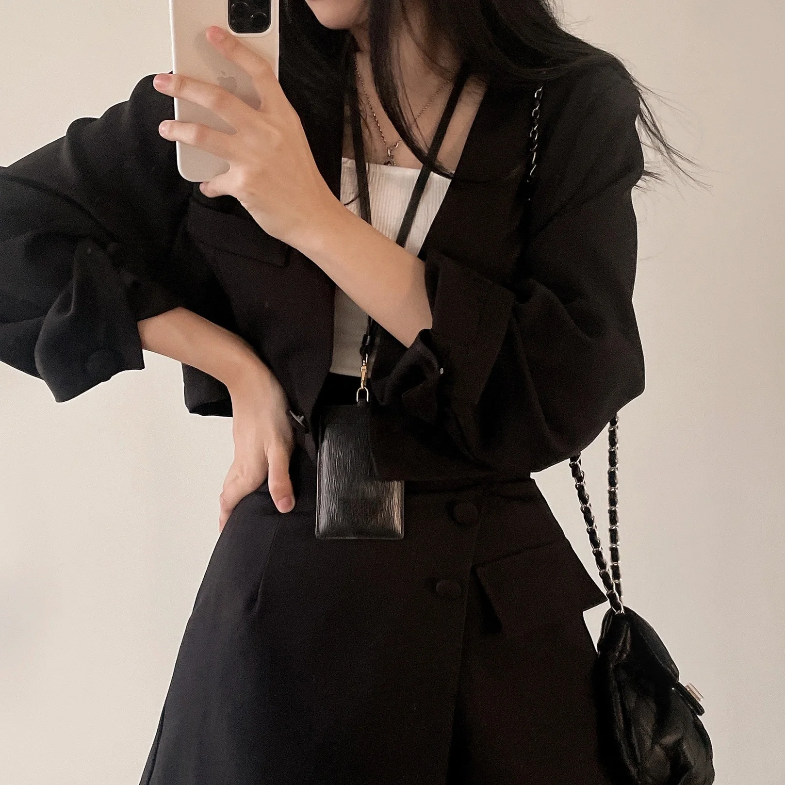 Chic Retro Summer Long Sve Or Suit Jaet Vita alta Slim Fit f Gonna corpo Set Coreano Sle Donna Faion Capispalla