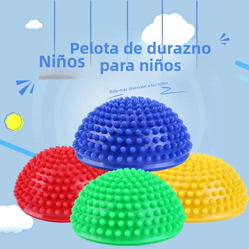 Pelota de Equilibrio Sensorial Rambutan para Niños, Pelota de Masaje para el Hogar, Media Esfera, Educación Temprana, Juego d...