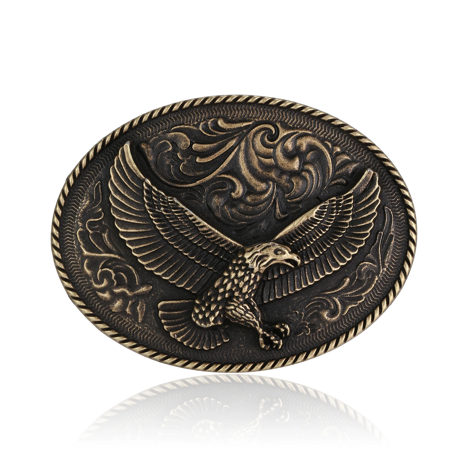 

Western cowboy zinc alloy retro totem wings eagle yearning for freedom attitude buckle men's belt buckle