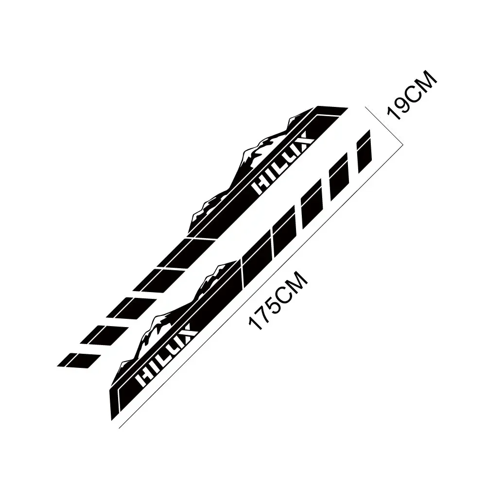 لاقط الجانب الباب الجسم سيارة ملصق لتويوتا هايلكس فيجو ريفو SR شاحنة الرسومات جبل ديكور يغطي الشارات اكسسوارات السيارات