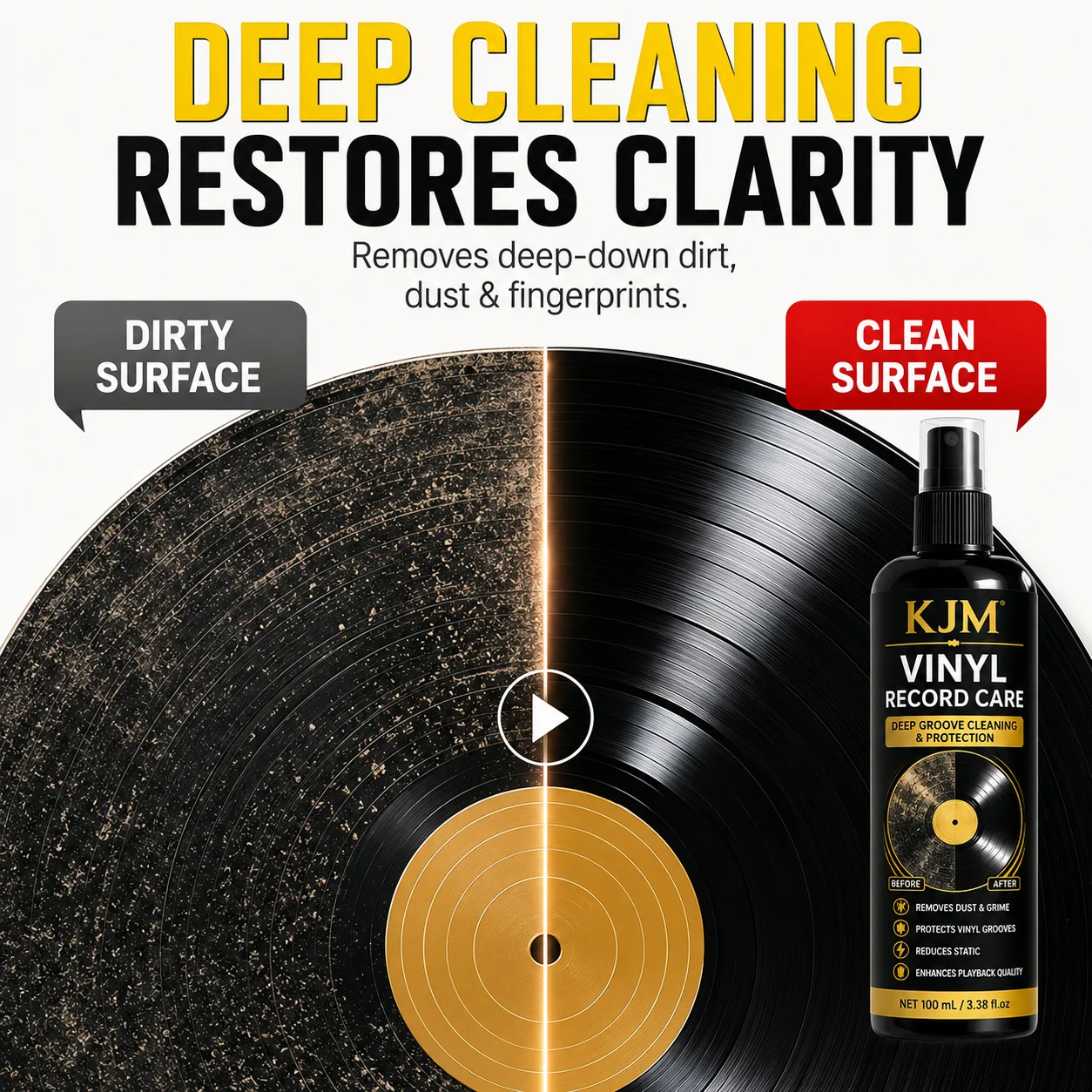 100ml Multi-Functional Maintenance Spray For Vinyl Record Static Dirt Removal & Automotive Interior Tiny Gap Dust Cleansing