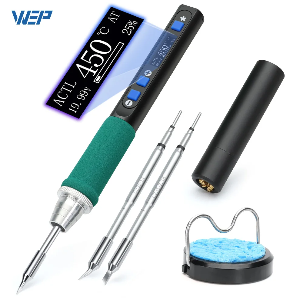 

WEP 928D-IV Portable Soldering Iron Kit Electric Solder Pen Powered By 20V Type-C USB Rechargeable For Outdoor Car Repair Tool