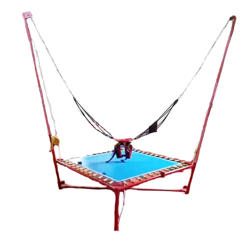 Manual reel type folding spring trampoline (steel PP material, diameter 202 cm) single use CE certified outdoor use trampoline
