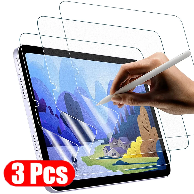 

3Pcs Soft PET Screen Protector For iPad Air 5 4 3 Mini 6 Pro 11 iPad 7th 8th 9th 10th Gen Protective Film 11 10.9 10.5 10.2 Inch