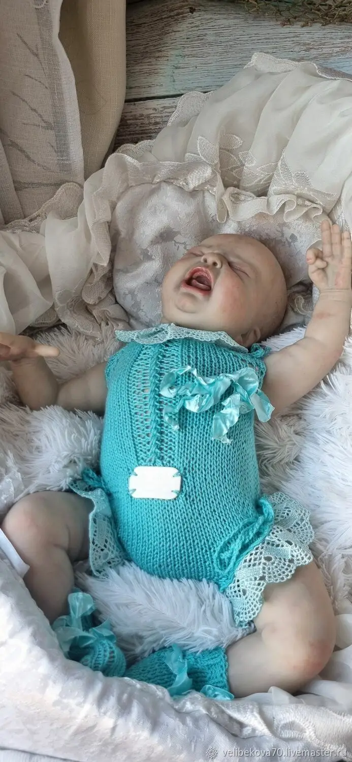 NPK 19Inch Reborn MARIA CRY Uncolor Blank DIY Doll Kit Sleeping Baby Unpainted Doll Kit with Cloth Body Unfinished Dolls Kits