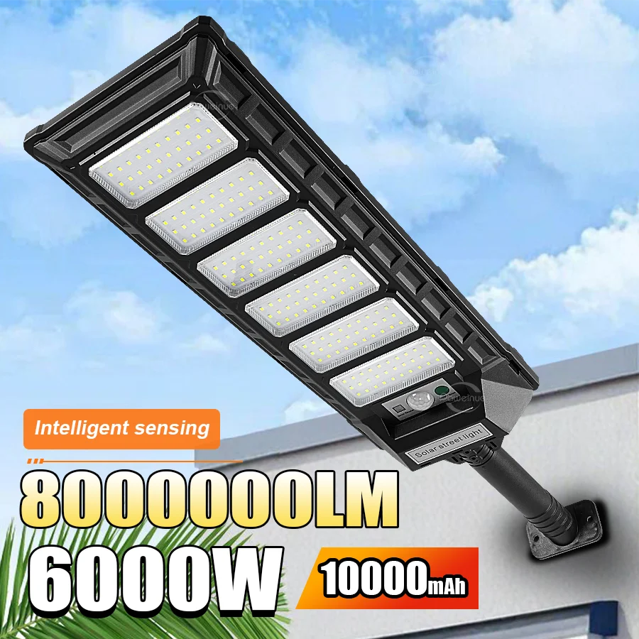 

6000W Самый мощный солнечный светодиодный свет супер яркий дистанционное управление наружная уличная лампа широкий диапазон освещения гараж светодатчик сады стенная лампа