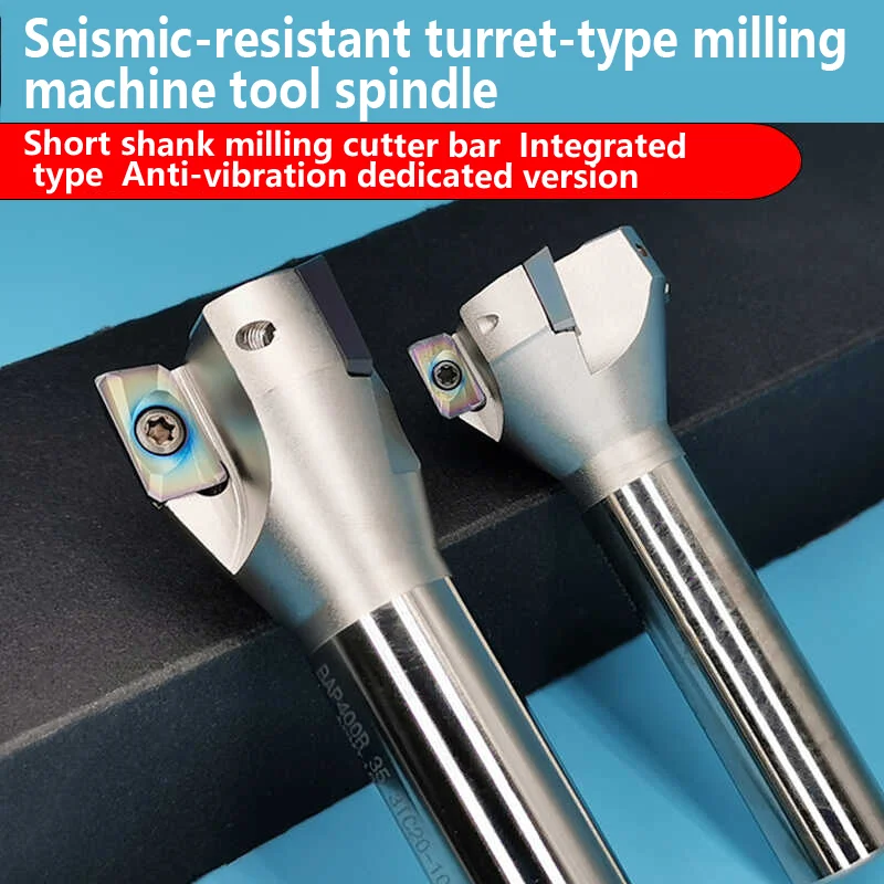 Straight shank C16 and C20 turret milling machine with integrated right Angle turret milling cutter