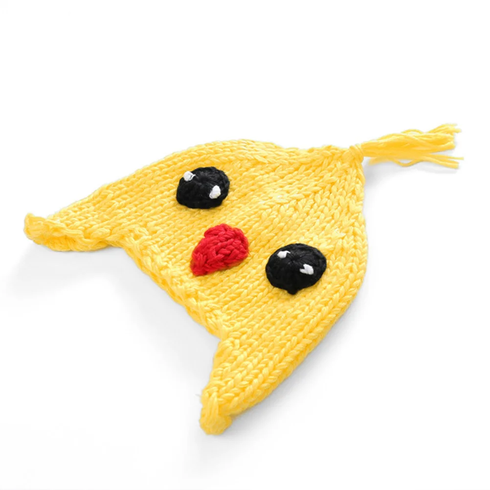 

Baby Hat Winter Chicken Shaped Warm Sunglasses Knitted Crochet Kids Handmade Child