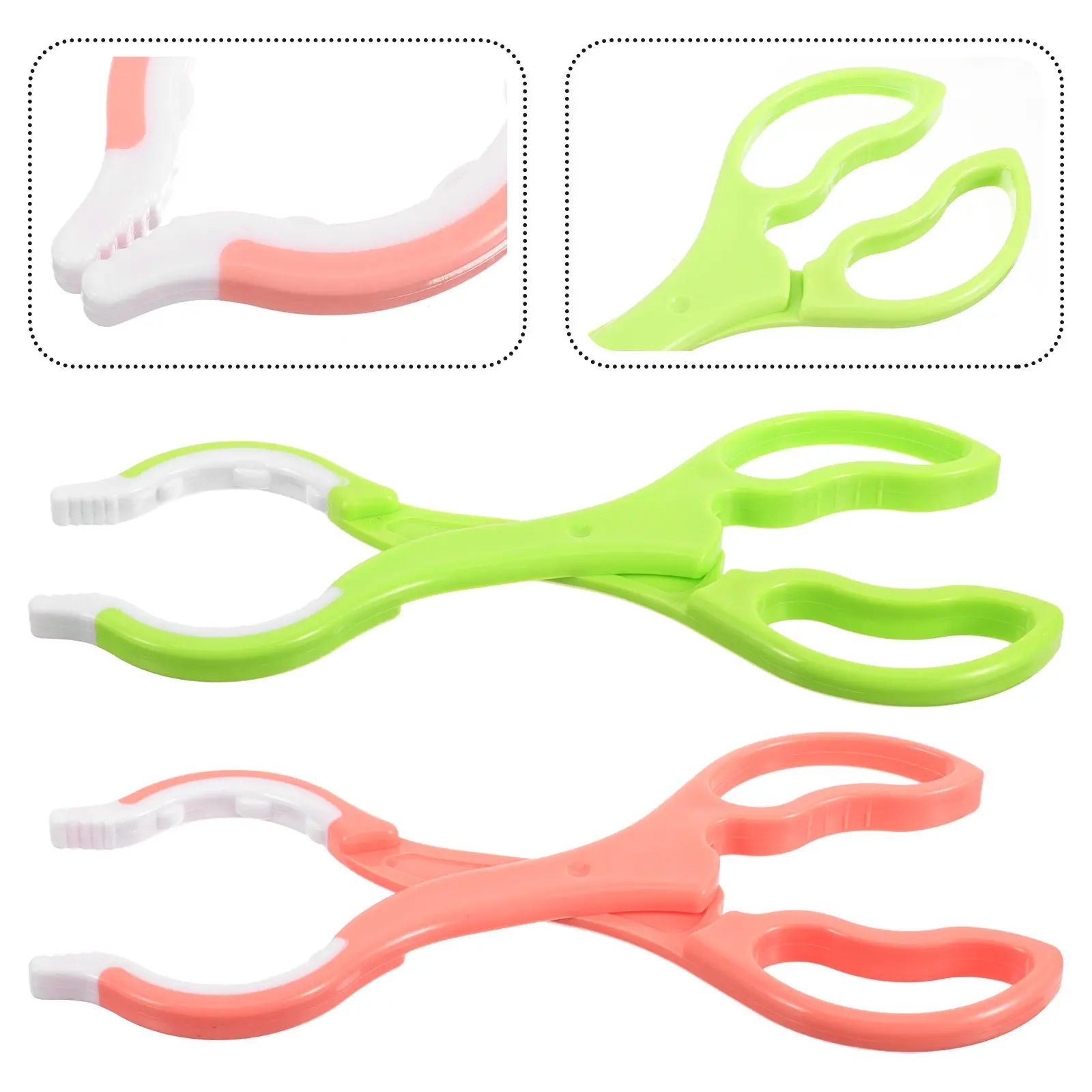 

2Pcs Easy-Clean Detachable Feeding Bottle Clamp Anti-Slip Long Handle Baby Bottle Tongs Pacifier Clamp Sterilizer Nursing