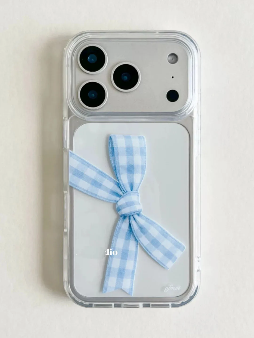 Funda minimalista para iPhone con diseño de cinta rosa y azul, compatible con los modelos DUO 18, 17, AIR 16, 15, 14, 13, 12, 11, Pro, XR, XS Max y Plus. Cubierta transparente.