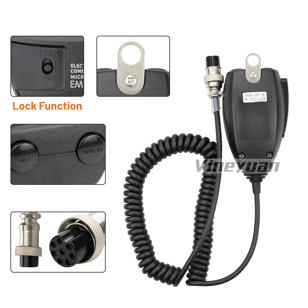 DR-145 EMS-53 DR-03T DR-06T DR620 DR-610 DR-435 راديو DR-135T ميكروفون 8pin DTMF يده هيئة التصنيع العسكري ل Alinco DR-235T DR-235E
