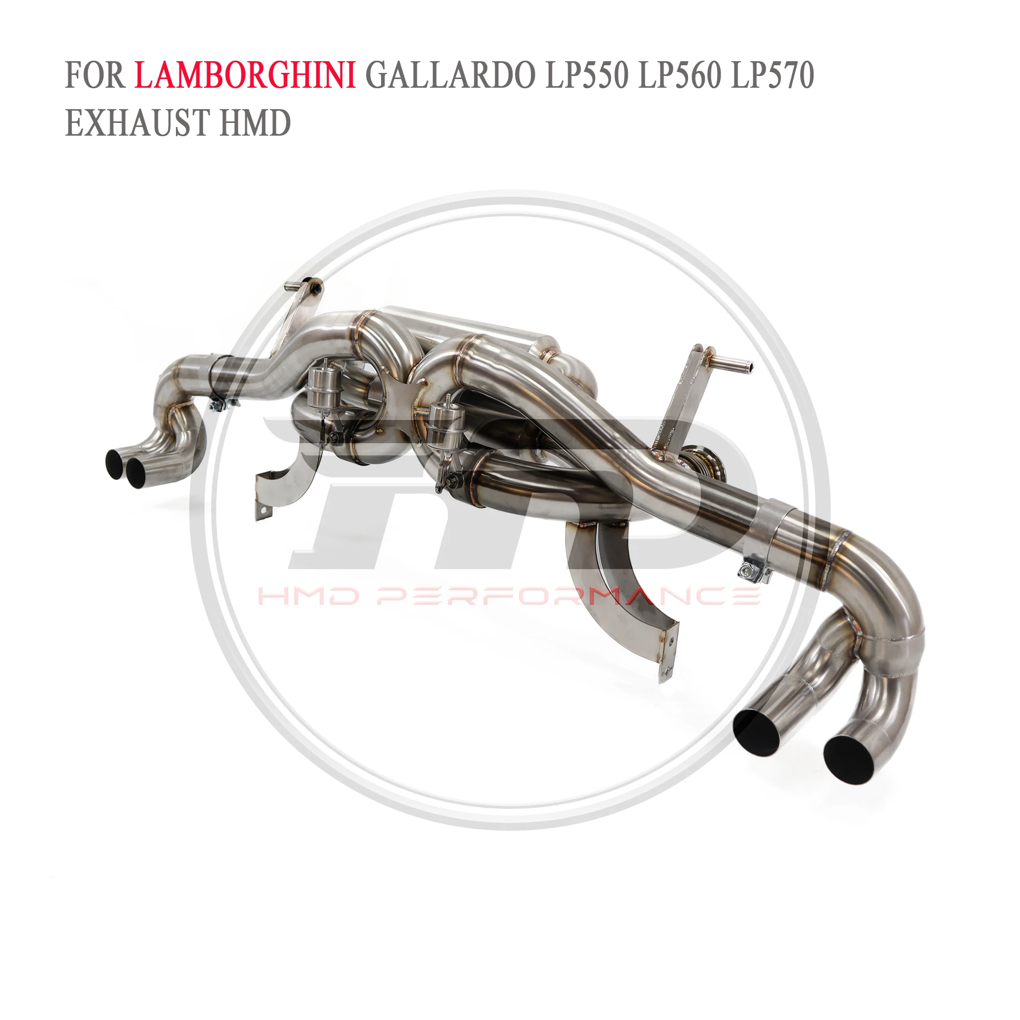 HMD Exhaust System For Lamborghini Gallardo LP550 560 570 Exhaust catback stainless steel material, valve exhaust