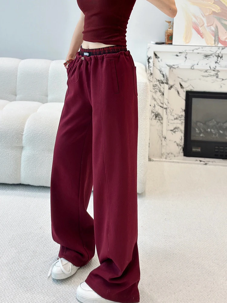 [ZOCI] 2024 Double Waist Head Casual Pants New Design Splicing Double Head Elastic