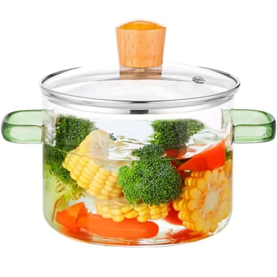 

Стеклянные кастрюли объемом 1,8 л для приготовления пищи, стеклянная кастрюля, кастрюля для приготовления пищи, газовый сейф для духовки