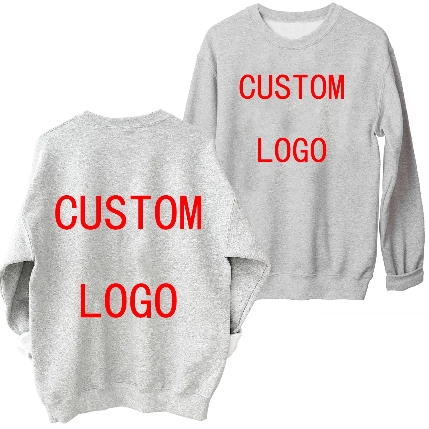 Men Women Custom Sweatshirt Oversized Crewneck Long Sleeve Loose Casual Sweatshirts