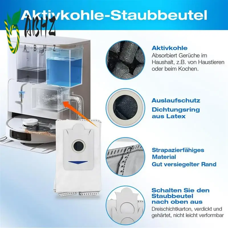 

ABHZ-запасные части для робота-пылесоса Ecovacs Deebot T30S, основные боковые щетки, HEPA-фильтры, подушечки для швабры, мешки для пыли