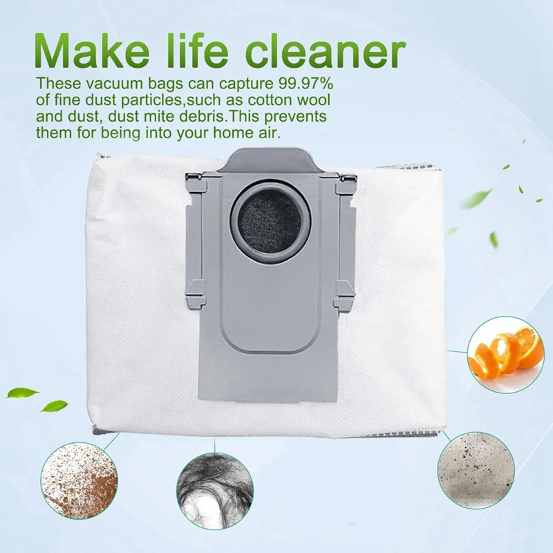 활성탄 먼지 봉투 부직포 원단, Roborock S8 Pro Ultra, S8 Plus, G10S, Pro, Pure, Q5, Q5 +, Q7, Q7 +, Q7 Max, Q7 Max +, t8 플러스