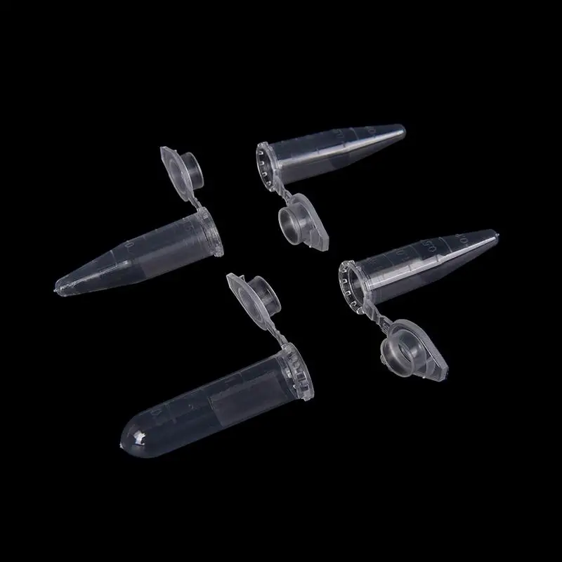 50PCS 1.5ml Lab Clear Test Tube Centrifuge Vial Snap Cap Micro Plastic Container for Laboratory Sample Specimen Lab Supplies