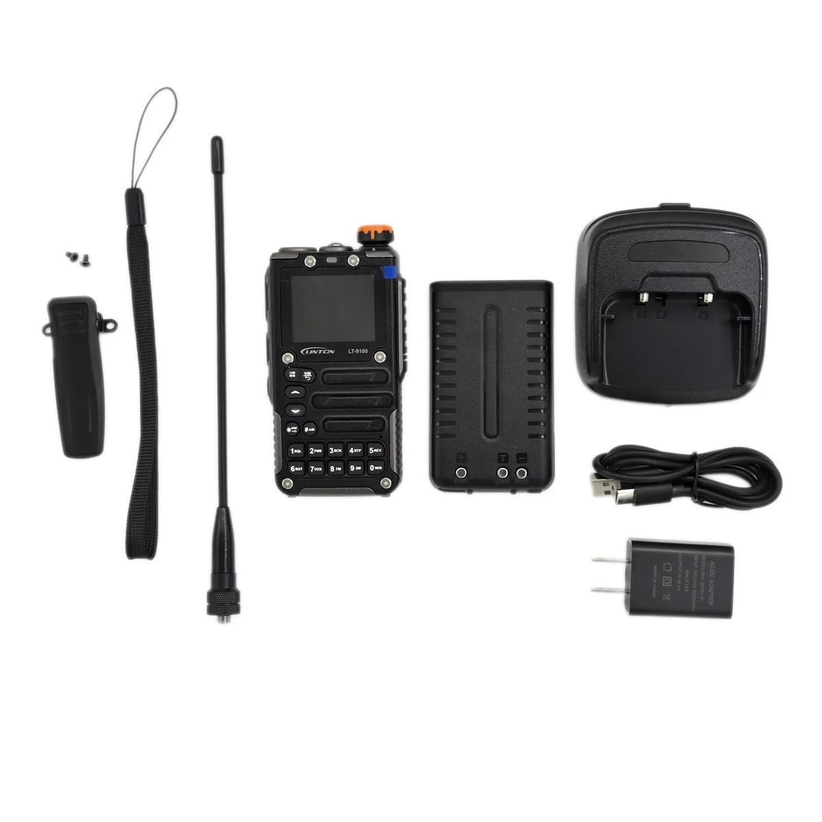 LINTON LT9100 Protable Walkie Talkie Rugged Metal Body Wide Frequency Full Bands HF FM AM Reception USB C Wireless Interphone