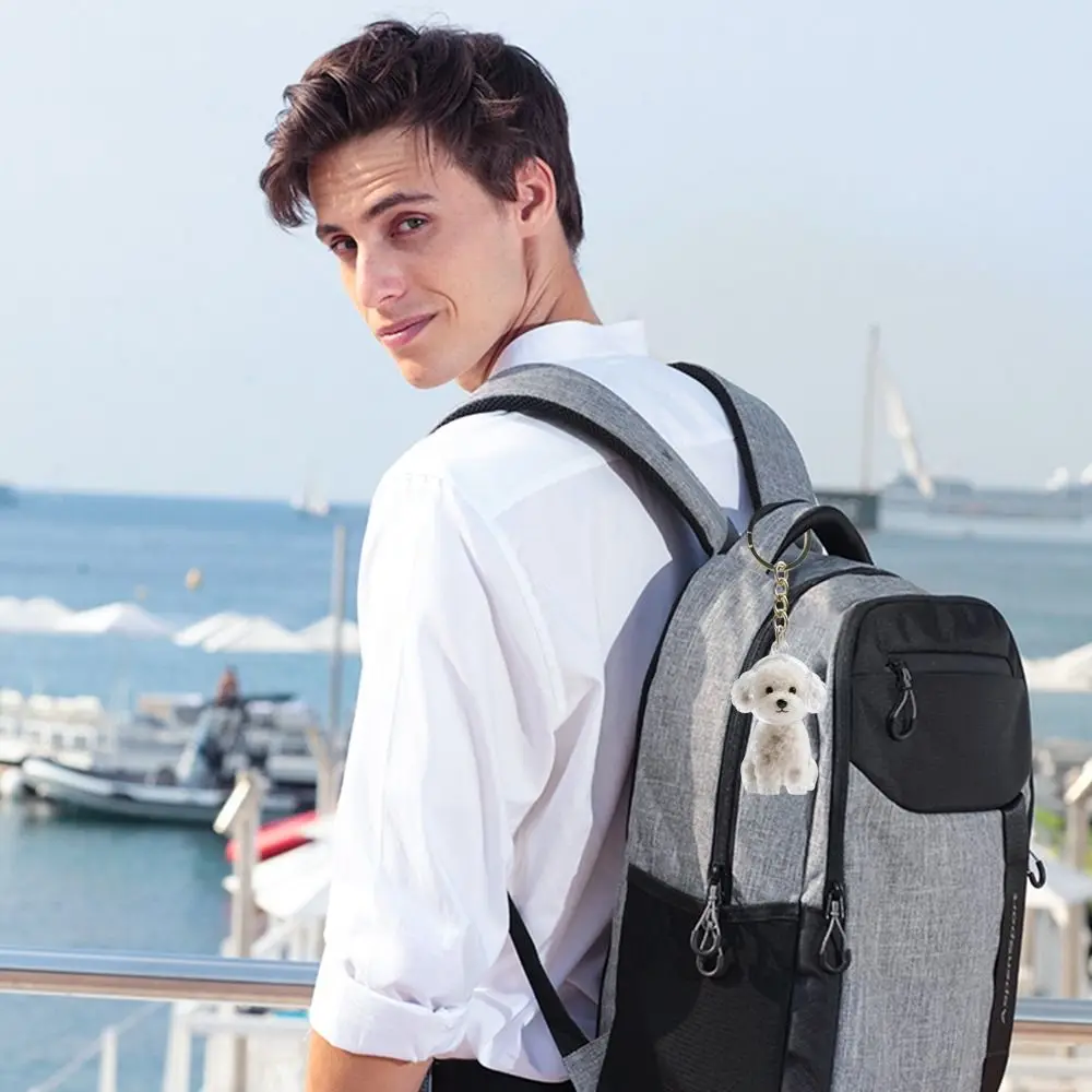 Transparent Dog Fur Storage Pendant Handmade Design DIY Accessories Portable Souvenirs Keychain Fur Storage Capsule
