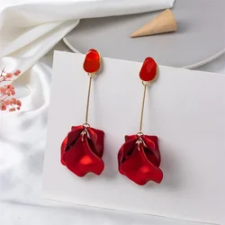 New Design Fashion Petal Design Clip on Earrings for Women Luxury Women's Prom Party Earrings