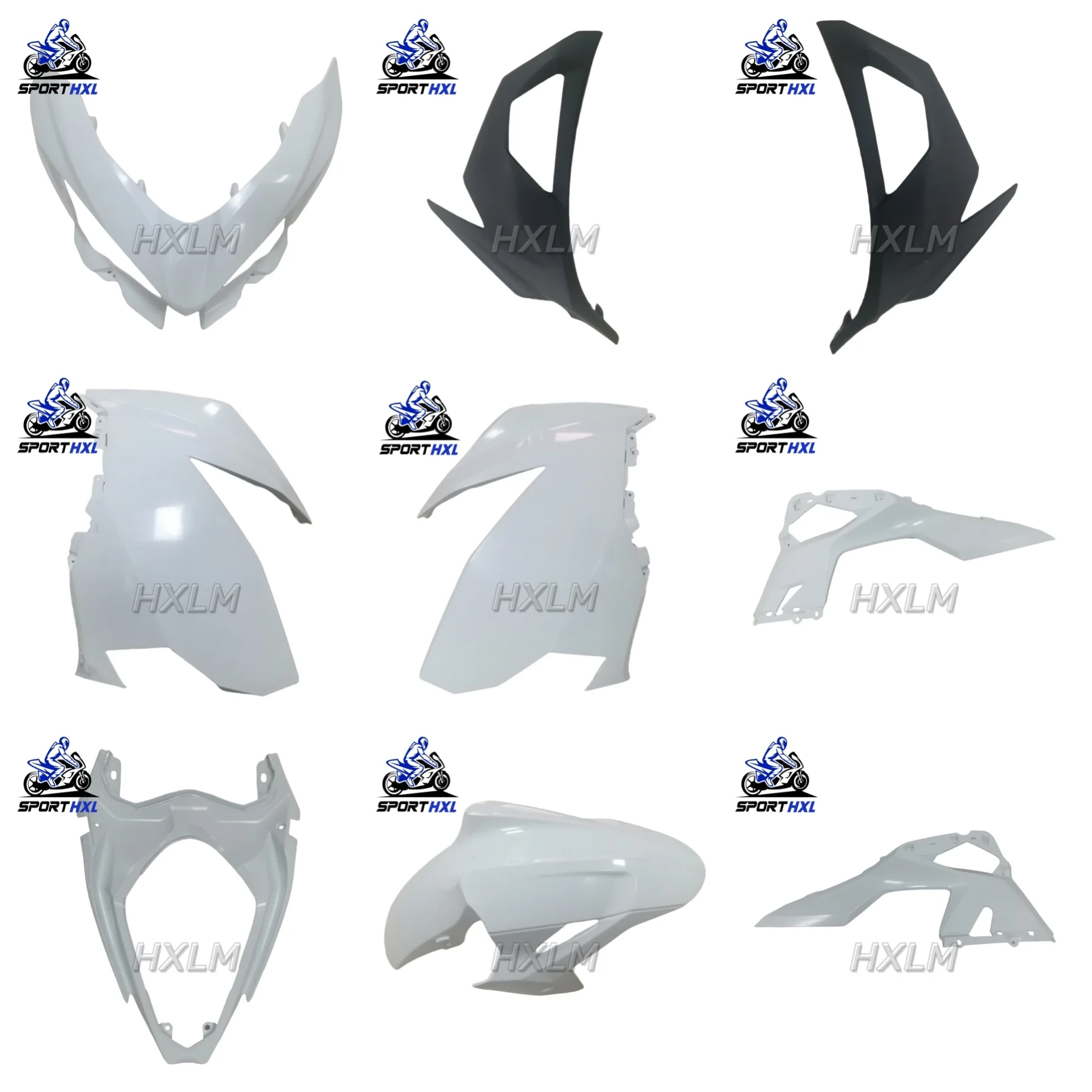 Gloss Finish Green Black Shell Set Components Pack Left Right Fairing Accessories For Ninja 400 NINJA400 2018 2019 2020 2021 202