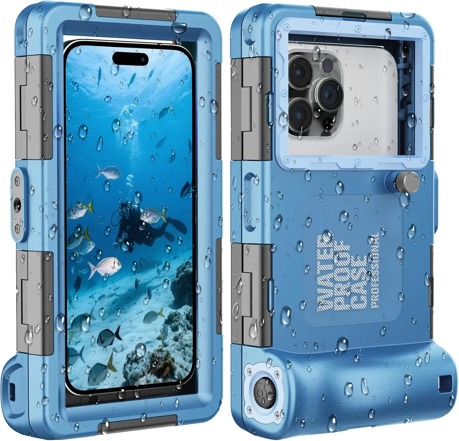 

Professional 50ft Waterproof Phone Case for Underwater Snorkeling Diving, Compatible with iPhone & Galaxy Models