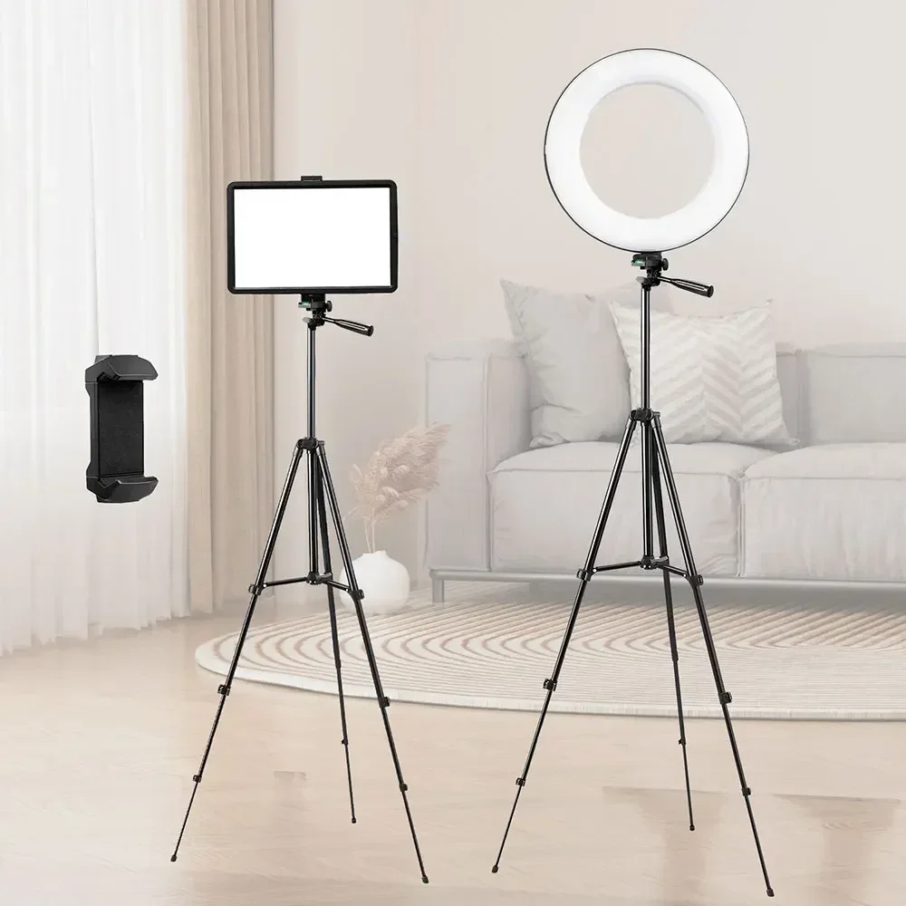 ZOMEI 26cm Photo Ringlight Led Selfie Ring Light Phone Lamp Photography Lighting with 130cm Tripod Stand Holder Youtube Video