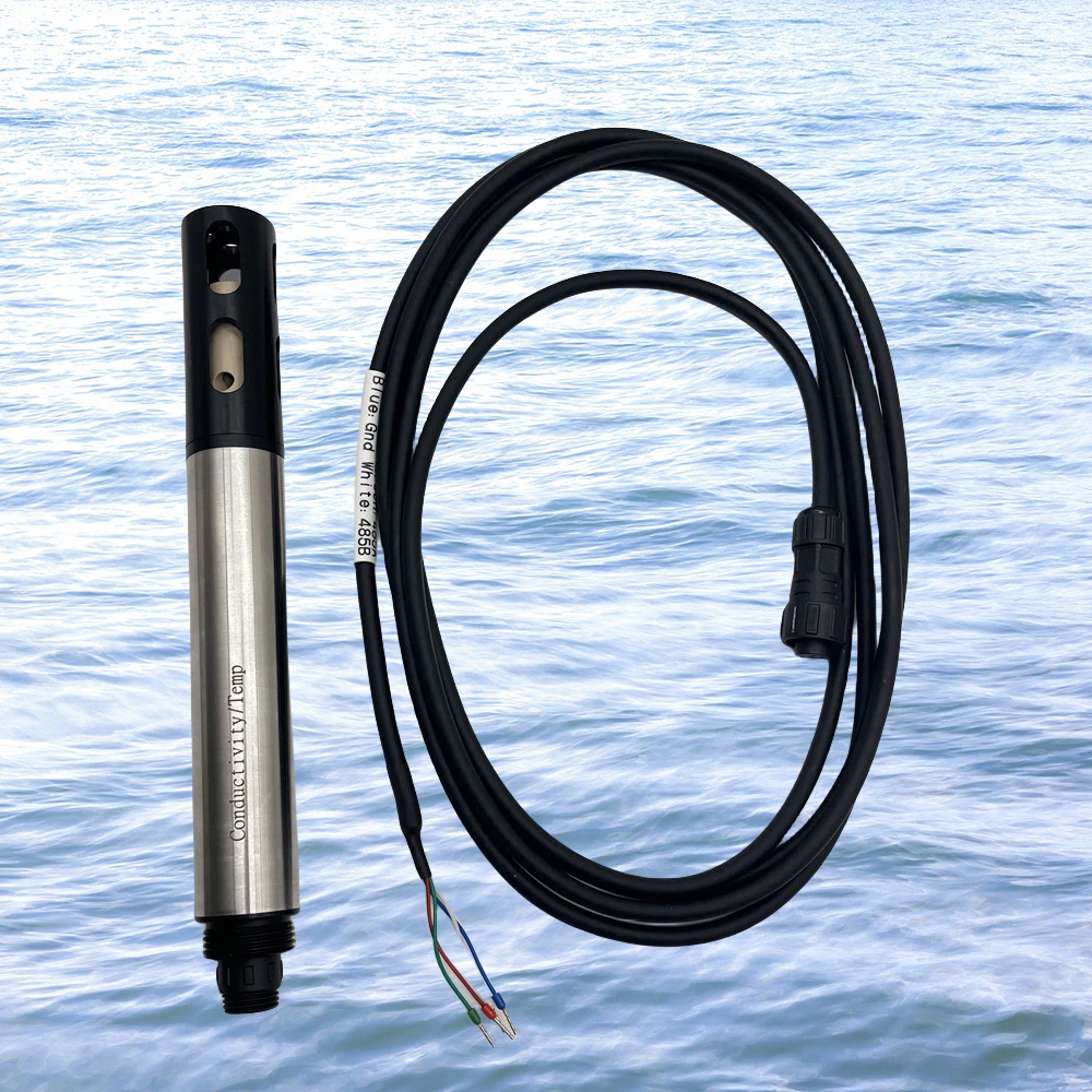 Sensore di conducibilità dell'acqua RS485 con compensazione della temperatura Sensore EC personalizzabile OEM