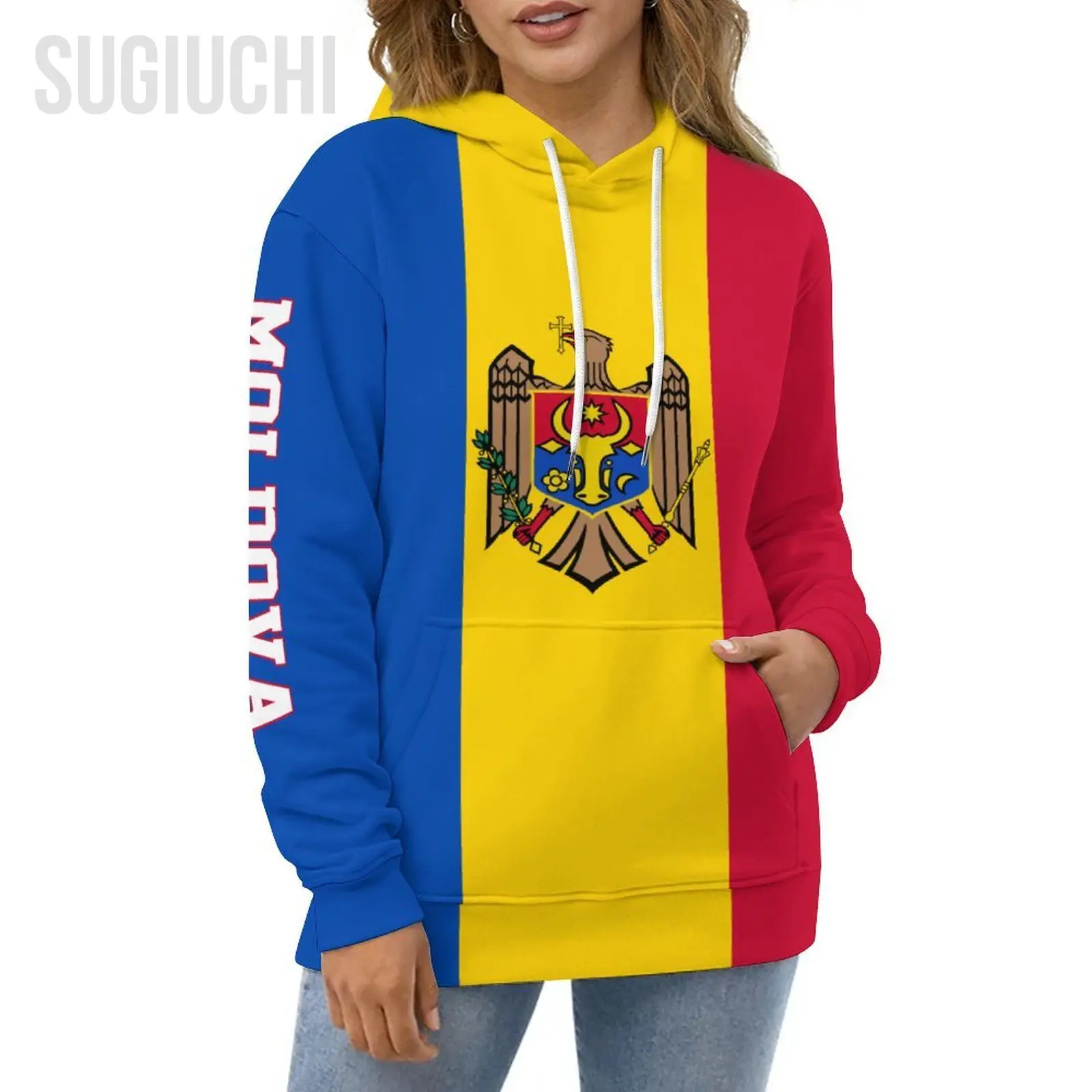 Unisex 3D Hoodie Moldova Flag Men Women Polyester Harajuku Sweatshirt Pullover Hoodies Casual Cool