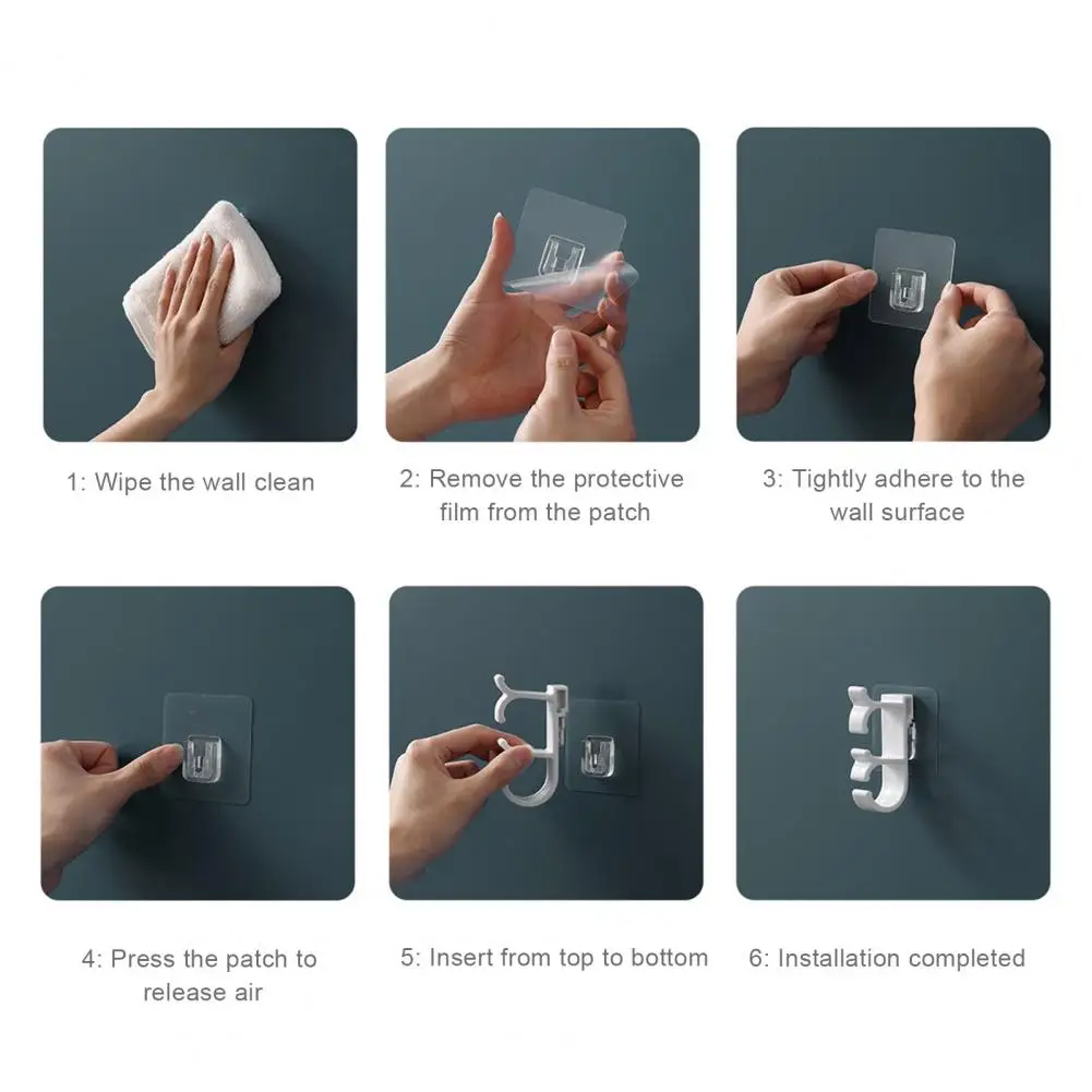 Tube Hook Hose Holder 3pcs Wall Mounted Hose Hanger Set Stable Anti-skid Tube Holder Self-adhesive Hose Bracket for Organized