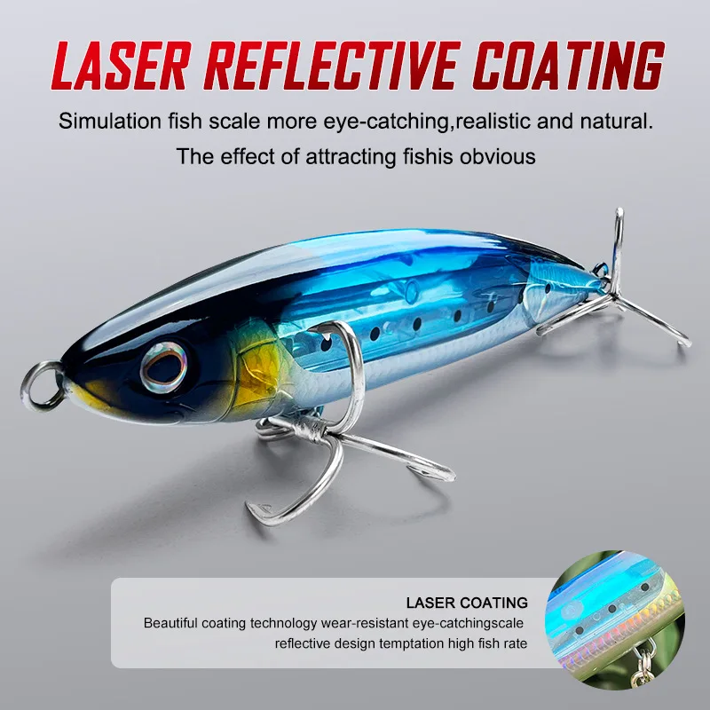 

Luya New Product 15cm 69g, Submerged Large Pencil Fish Bait, Deep Sea Boat Fishing Wave Lying Bait, Golden Spear Bait Fishing