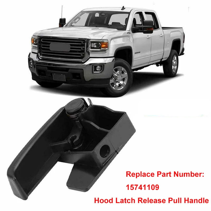 Black Car Inner Hood Latch Release Pull Handle 15741109 For Chevrolet Silverado 1500 1999-2006 Auto Interior Repalcement Parts