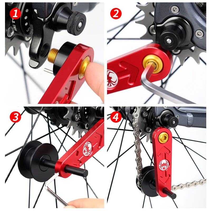 MUQZI Single Speed Bike Adjuster Chain Tensioner Adjustment Chain Guide