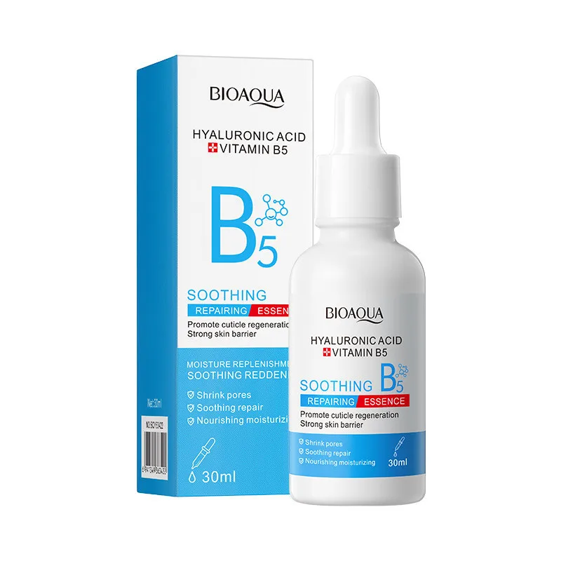 

BIOAOUA Hyaluronic Acid Vitamin B5 Essence for Soothing Moisturizing Hydrating and Shrinking Pores 30ml