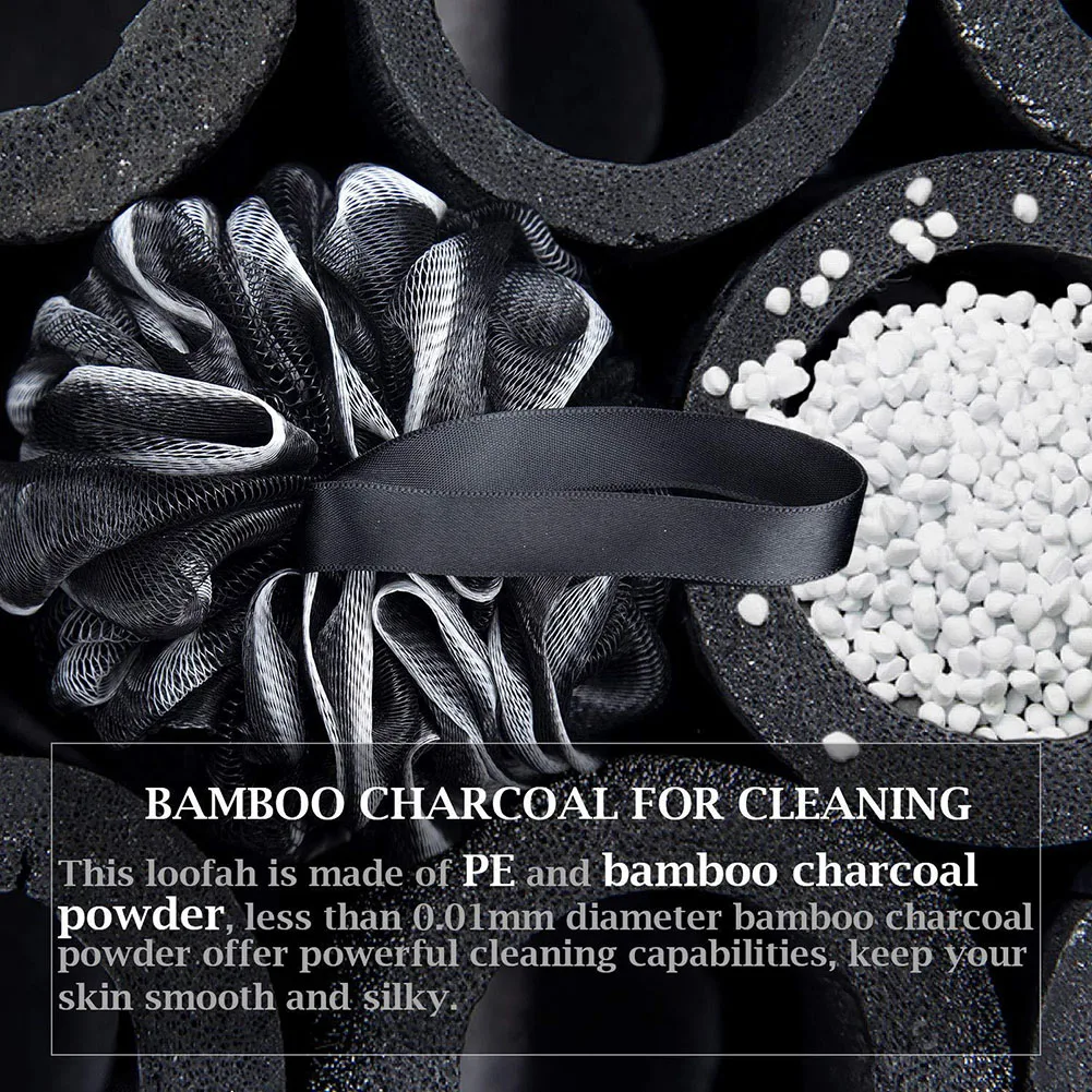 Esponja de espuma de malla suave para ducha, Bola de burbujas para baño, limpiador de piel corporal, Herramientas de limpieza corporal, accesorios