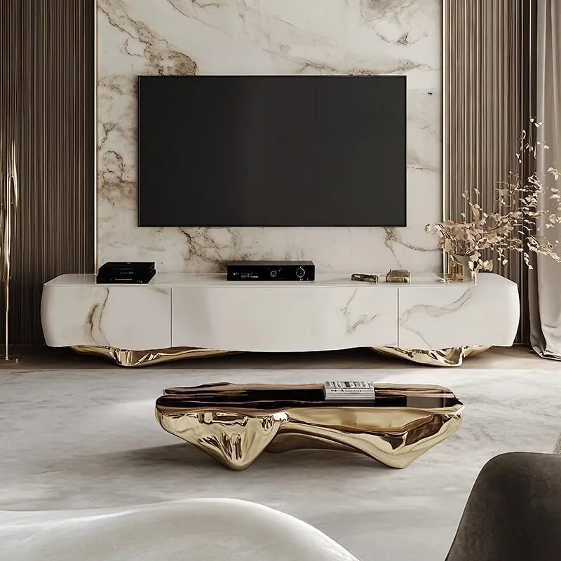 Original joint design art aesthetics TV floor cabinet villa Italian furniture